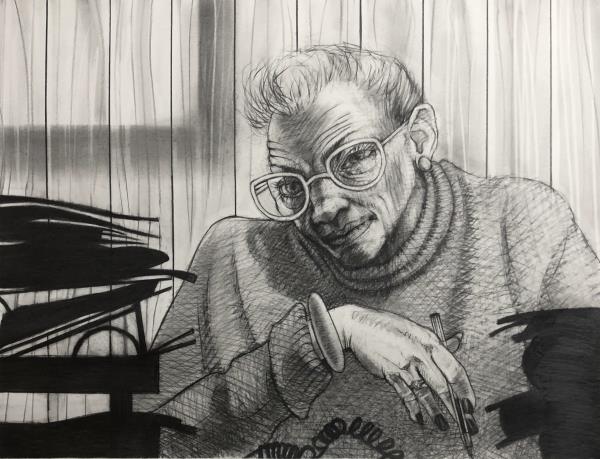 Contemporary Art by Doug Parry : ebony pencil on paper : Drawing/Work